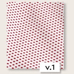Red spotted poplin fabric
