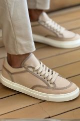 CH2505 - Keten Erkek Ayakkabı BEJ/BEJ