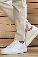 CH2505 - Keten Erkek Ayakkabı BEYAZ / BEYAZ