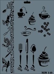 Rich New Seri N-149 Stencil 35x25 cm