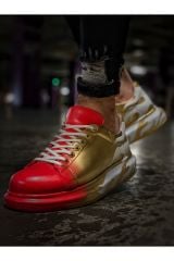 CH254 - CBT Pittura Erkek Ayakkabı 413 ALV KIRMIZI / ALTIN