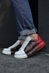 CH254 - CBT Pittura Erkek Ayakkabı 415 SIYAH / KIRMIZI PÜSKÜRTME