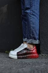 CH254 - CBT Pittura Erkek Ayakkabı 415 SIYAH / KIRMIZI PÜSKÜRTME