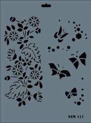 Rich New Seri N-117 Stencil 35x25 cm