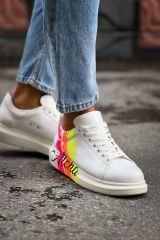 CH254 - CBT Pittura Erkek Ayakkabı 501 ALOHA SARI PEMBE BEYAZ