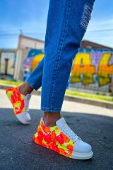 CH254 - CBT Pittura Erkek Ayakkabı 535 NEON TURUNCU / SIYAH YAĞMUR