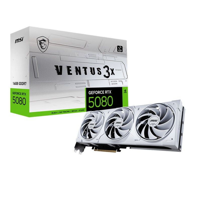 Msı Geforce Rtx5080 16G Ventus 3X Oc Whıte 256Bıt 1Xhdmı 3Xdp Ekran Kartı
