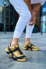 CH254 - CST Pittura Erkek Ayakkabı 549 GOLD SIYAH X