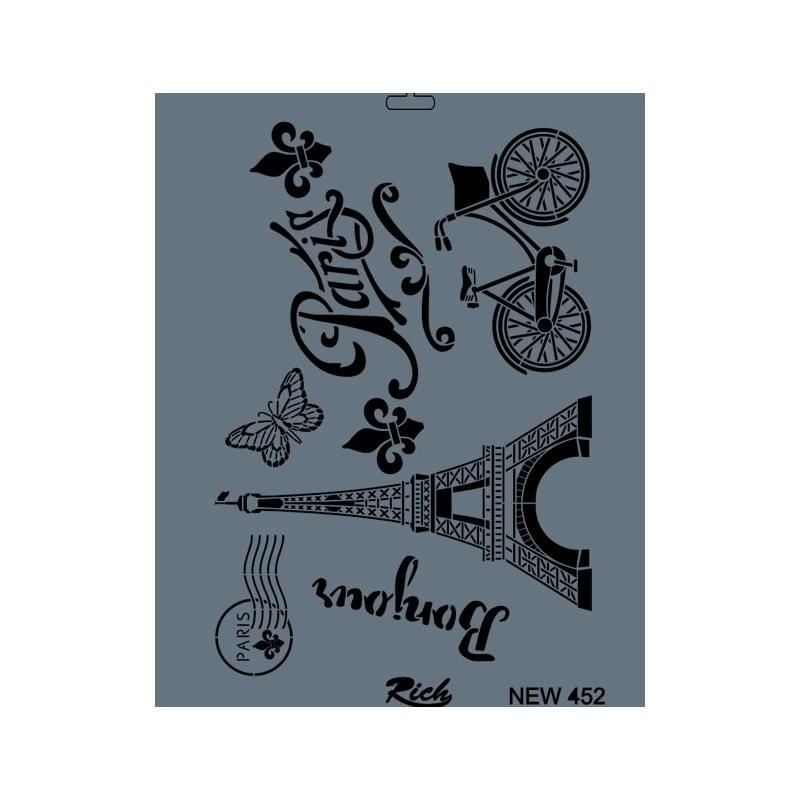 Rich New Seri N-452 Stencil 35x25 cm