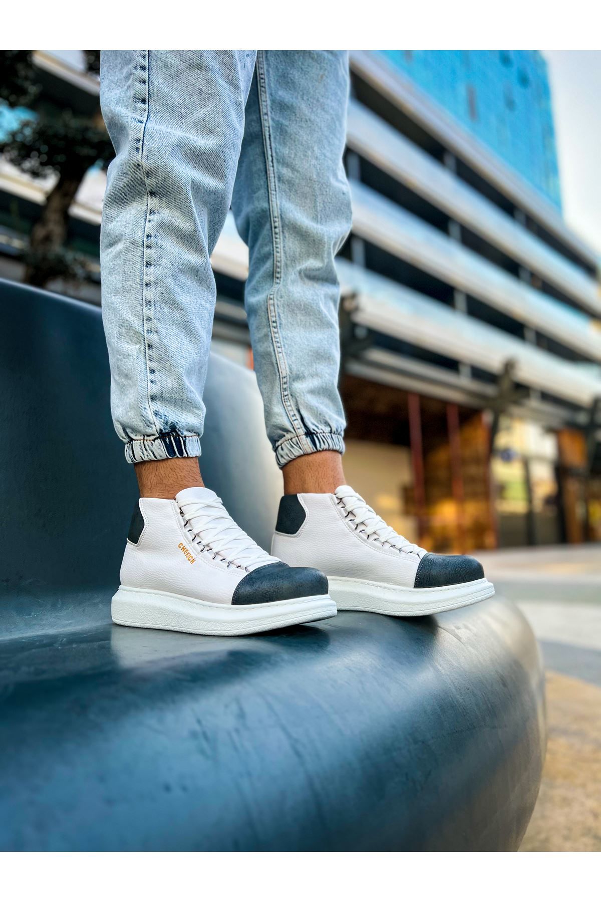 CH258 - GBT Roma Colourful Erkek Bot BEYAZ/ANTRASIT