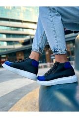 CH258 - GBT Roma Colourful Erkek Bot SIYAH/SAX MAVI