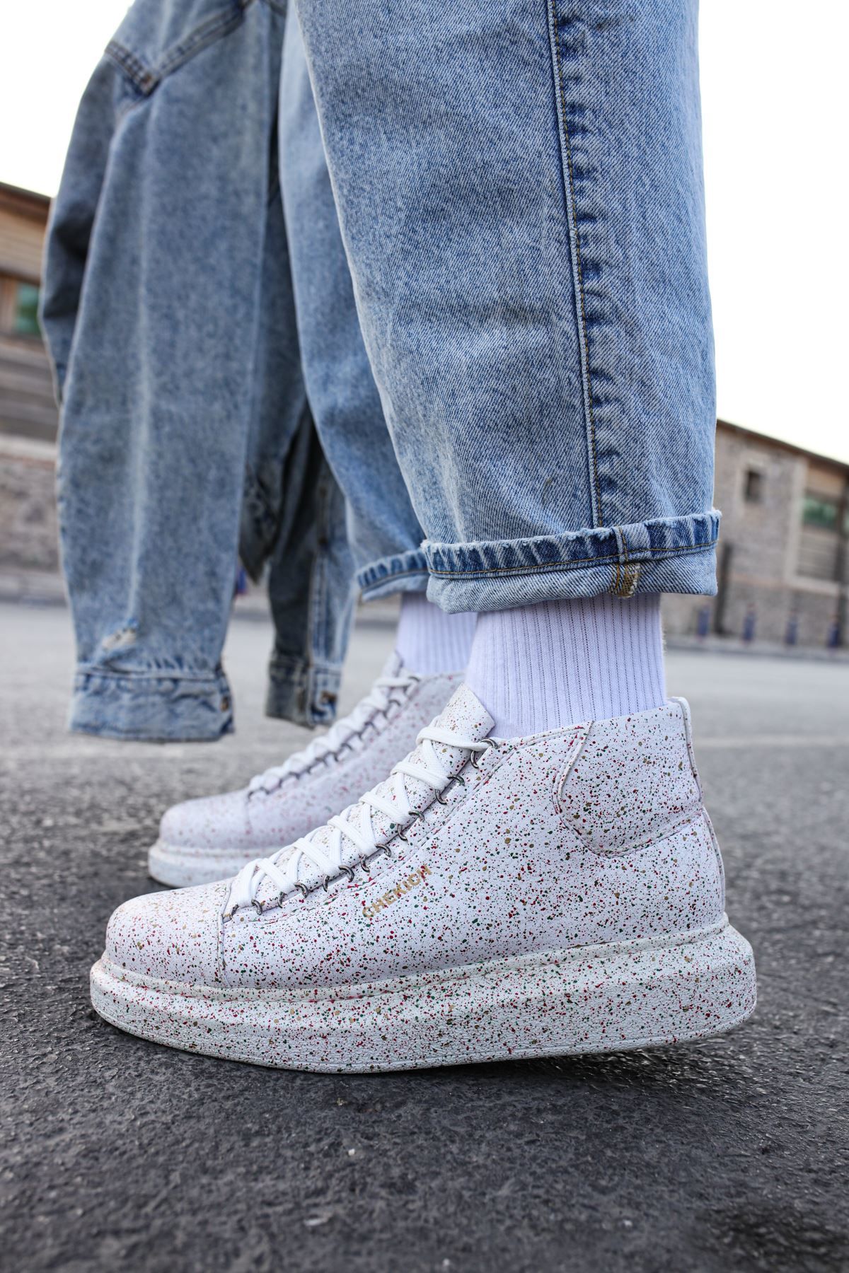 CH263 - CBT Lyse Erkek Ayakkabı 457 KIRMIZI / YESIL SIM