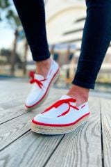 CH311 - Espadril Erkek Ayakkabı BEYAZ/KIRMIZI