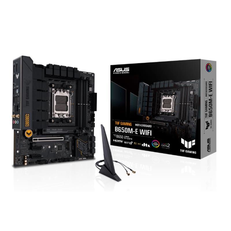 ASUS TUF GAMING B650M-E WIFI DDR5 6400MHZ 1XHDMI 2XDP 2XM.2 USB 3.2 MATX AM5(AMD AM5 9000/8000/7000 SERİLERİ İLE UYUMLU)