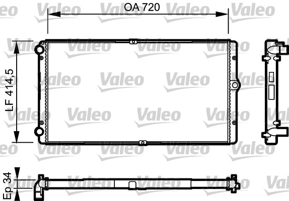 Volkswagen Transporter T4 Caravella Radyatör/Manuel/klımalı 2000 model sonrası araclara uyumlu/Orjınal No:7D0121253A