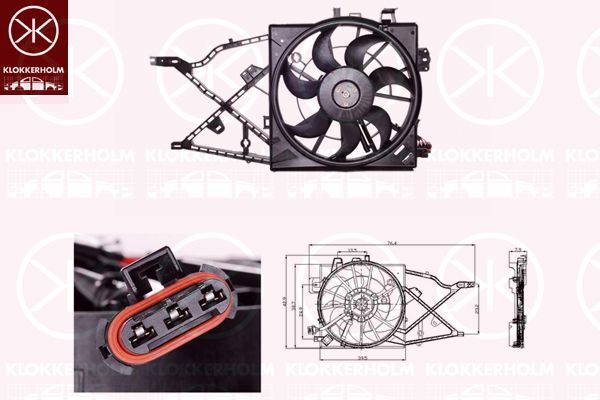 OPEL VECTRA B FAN 1995 MODEL SONRASI ARAÇLARDA UYUMLUDUR. ORJİNAL NO:  1341159