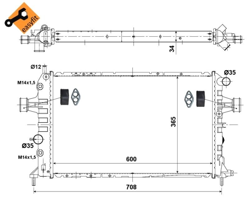 Opel ASTRA G  2.0DTI 16V (X20DTL/Y20DTH) Radyatör/Otomatik/Klimalı araclara uyumludur