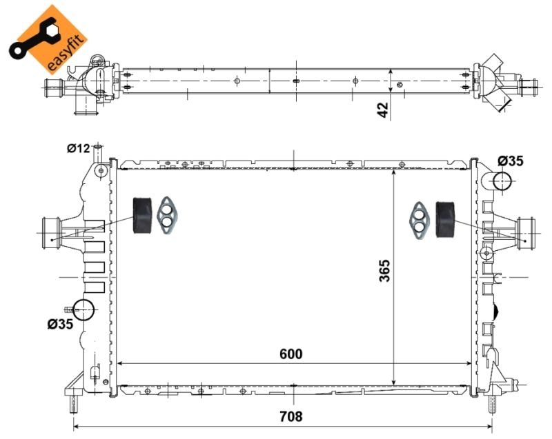 Astra G 2.0 DTI 1.7 TD Radyatör/Manuel/Klimalı araclara uyumludur/Orjinal No:1300198
