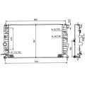 Opel VECTRA B  2.5i 24V, 2.0Di 16V Radyatör/Otomatik/Klimalı 95-00 model araclara uyumludur/Orjinel No:1300161