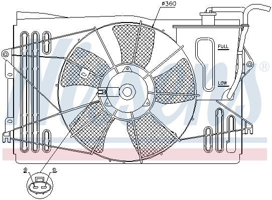 Toyota Corolla Fan Motoru 2000 model sonrası araçlarda uyumludur. Orjinal no:348565