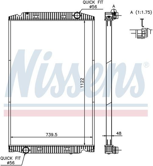 İVECO STRALİS   480 Radyatör 2002 Model Sonrası Manuel Araçlarda Uyumludur. Orjınal No:41214447