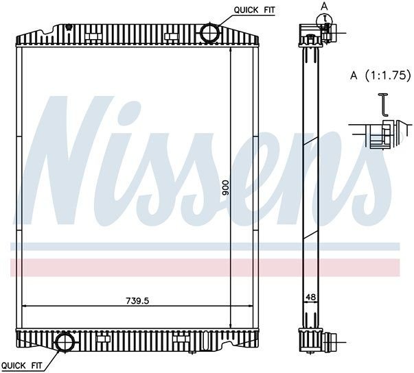 İVECO STRALİS   430 Radyatör. 2002 model sonrası manuel, dizel araçlarda uyumludur. Orjınal No:504011119
