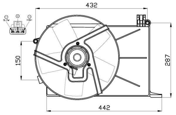 OPEL COMBO B, CORSA B 1.5D FAN MOTORU DAVLUMBAZLI ORJİNAL NO:1341219