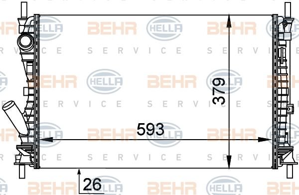 Ford Fıesta V Fusıon 1.6 TDCI Radyatör/Manuel/klımalı 05+ model araclara uyumlu/orjınal no:5S6H8005AA