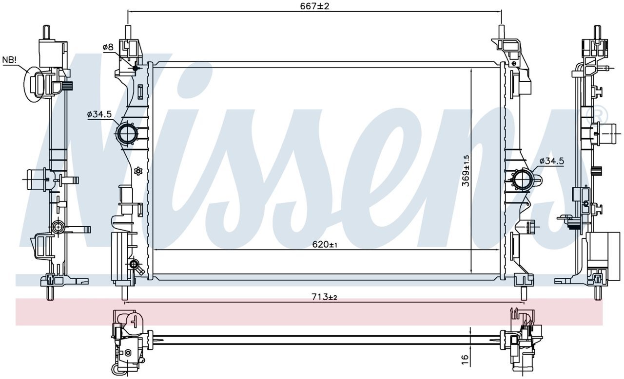 Opel Corsa E Radyatör 2014 model sonrası araçlarda uyumludur. Orjinal no: 1300361