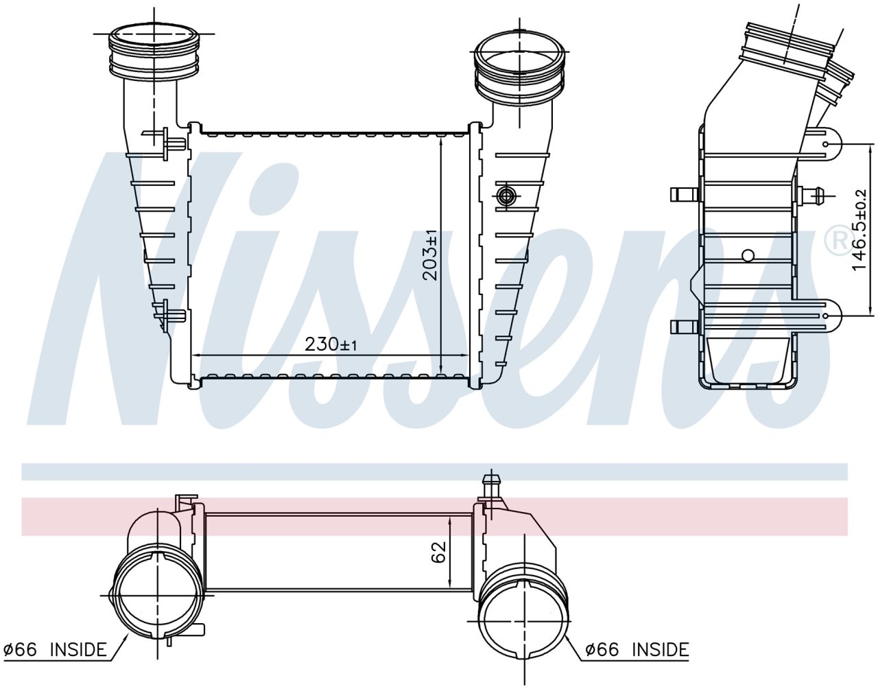 Volkswagen Passat V İntercooler/ 2000 Model sonrası araclara uyumlu/Orjınal No:3B0145805D