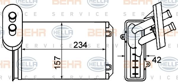 Volkswagen Golf Kalorifer 83-96 Model Arası  Klımalı-Klımasız  Araclara Uyumluudur Orjinal no :1H1819031A