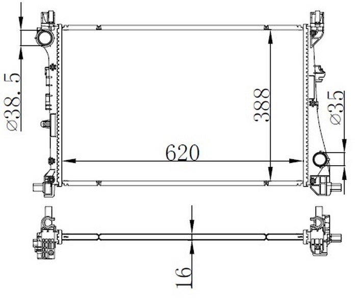 FİAT EGEA RADYATÖR 1.3 /1.4 MOTOR MANUEL ARAÇLARA UYUMLUDU ORJİNAL NO:52052220