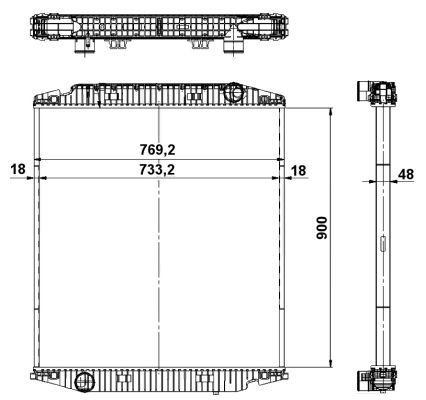 İveco Eurostar/EUROTECH/ E39-E40-E42-E43 Radyatör Orjinal No: 500326345