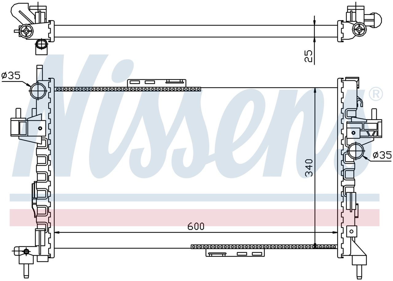 Opel Corsa C 1.3 Dizel Radyatör 2000 model sonrası araclara uyumludur. Orjinal NO:1300259
