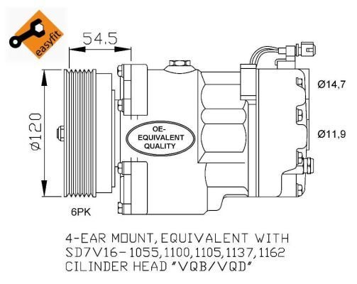 SEAT ALHAMBRA,VOLKSWAGEN SHARAN KLİMA KOMPRESÖRÜ 1997-2010 MODEL ARASI ARAÇLARDA UYUMLUDUR. ORJİNAL NO:7M0820803