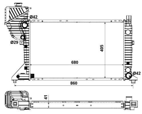 Mercedes Sprınter 611 CDI Radyatör/Manuel/klımalı araclara uymlu/Orjınal No:9015003500/Behr