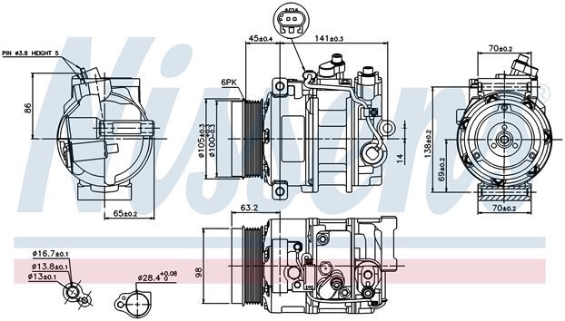 MERCEDES W203 KLİMA KOMPRESÖRÜ 2000 MODEL SONRASI ARAÇLARDA UYUMLUDUR. ORJİNAL NO:0002309111