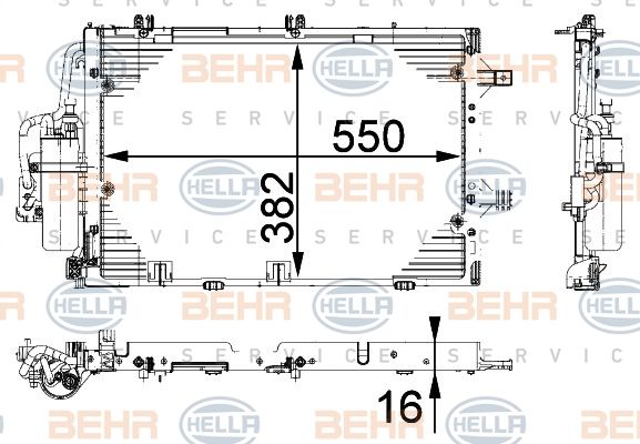 Opel Corsa C (Benzinli) Klıma Radyatörü/ 04+ Model araclara uyumlu/orjınal no:1850092