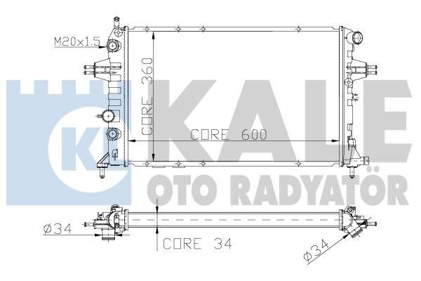 Opel ASTRA G  2.0DTI 16V (X20DTL/Y20DTH) Radyatör/Otomatik/Klimalı araclara uyumludur