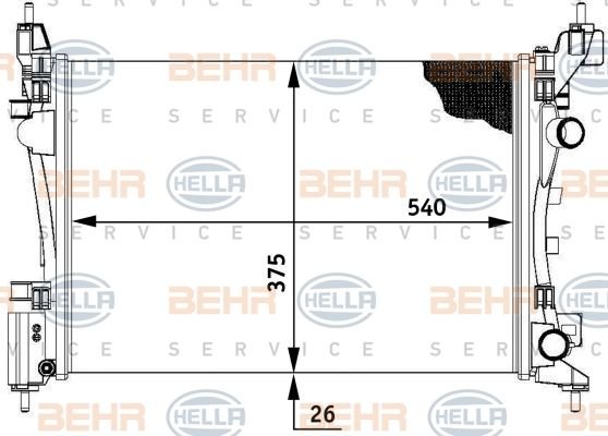 Opel Corsa D 1.2-1.4-1.6 Radyatör /Klimalı/ Hem Manuel Hem Otomatik  Araclara Uyumludur / Orjinal No:1300279
