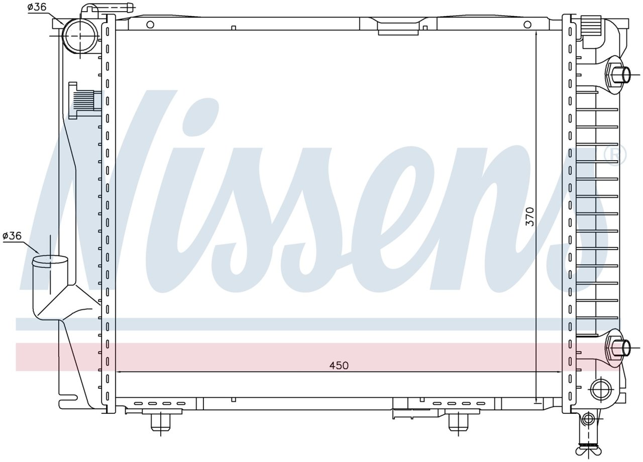 Mercedes W 124 260 E Radyatör 1984-1995 Model Arası Klimasız Araclara uyumludur. Orjınal No:1245001503