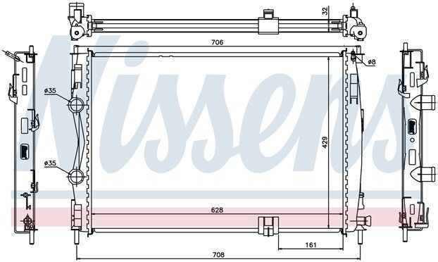 Nıısan QASHQAI 2.0 DCI Radyatör/Manuel/Klımalı 07+ model araclara uuyumlu/Orjınal NO:21400-JD70A