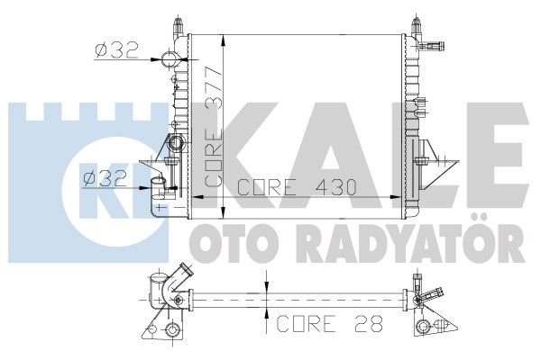 Renault Twingo 1.2 Radyatör 96 Model Sonrası Klımasız Araçlara uyumludur Orjinal No 7701352580 / 7701042436
