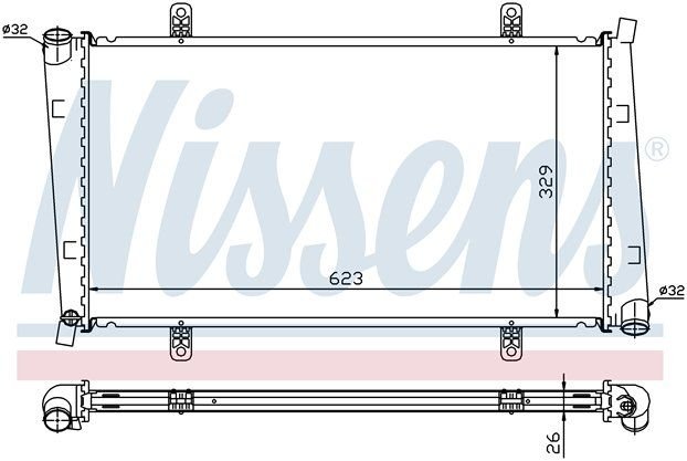Mitsubishi Carisma 1.9 Dizel Radyatör/Manuel/Klımalı 00+ model araclara uyumlu/Orjınal NO:MB613907