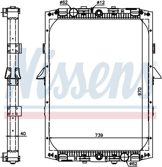 DAF  F 95 .360 ATİ Bakır  Radyatör/Orjınal No:1288560
