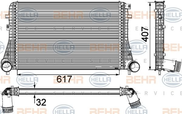 Volkswagen Passat Tıguan İntercooler/08+Model aracalara uyumlu/Orjınal No:3C0145805AD