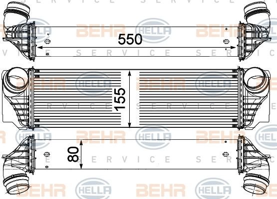 Bmw F01-F02 7.40i n54 İntercooler/09+Model araclara uyumlu/Orjınal no:7577115