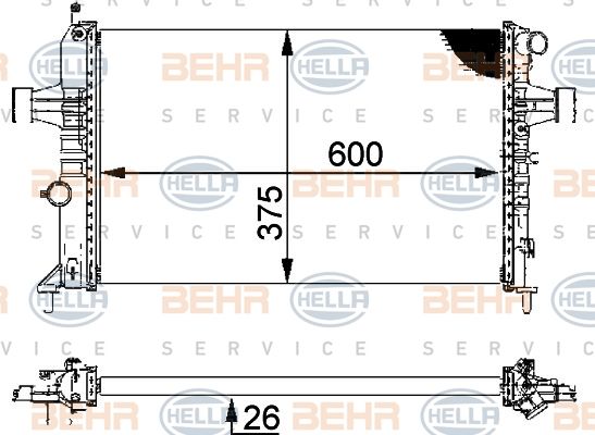 OPEL ASTRA G RADYATÖR KLİMALI ARACLARA UYUMLUDUR ORJİNAL NO:1300189