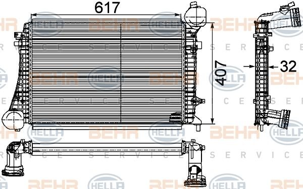 Volkswagen Golf V Caddy III 1.9 TDI Aut İntercooler/ 04+ Model aracalara uyumlu/Orjınal NO:1K0145803Q