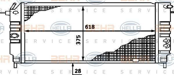 OPEL VECTRA A RADYATÖR 88-95 MODEL ARASI  KLİMALI ARACLARA UYUMLUDUR ORJINAL NO: 1300135
